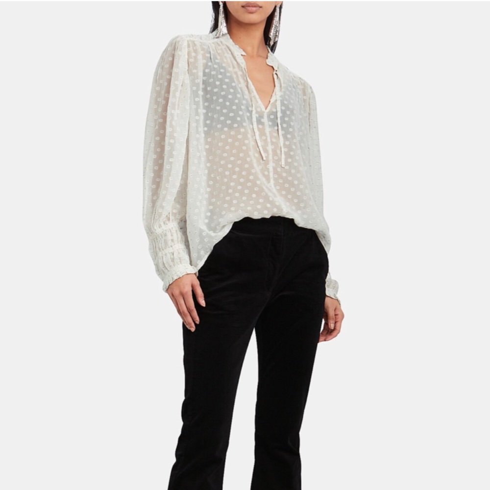 Munthe Jogger Chiffon Embroidered Blouse DK 38